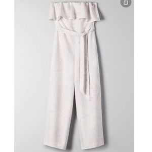 RARE — white snakeskin pattern Altamiro Jumpsuit - size 10